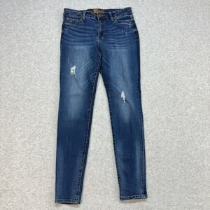 Kut From The Kloth Jeans Distressed Skinny Ankle Jeans WMNS 10 Med Wash MidRise